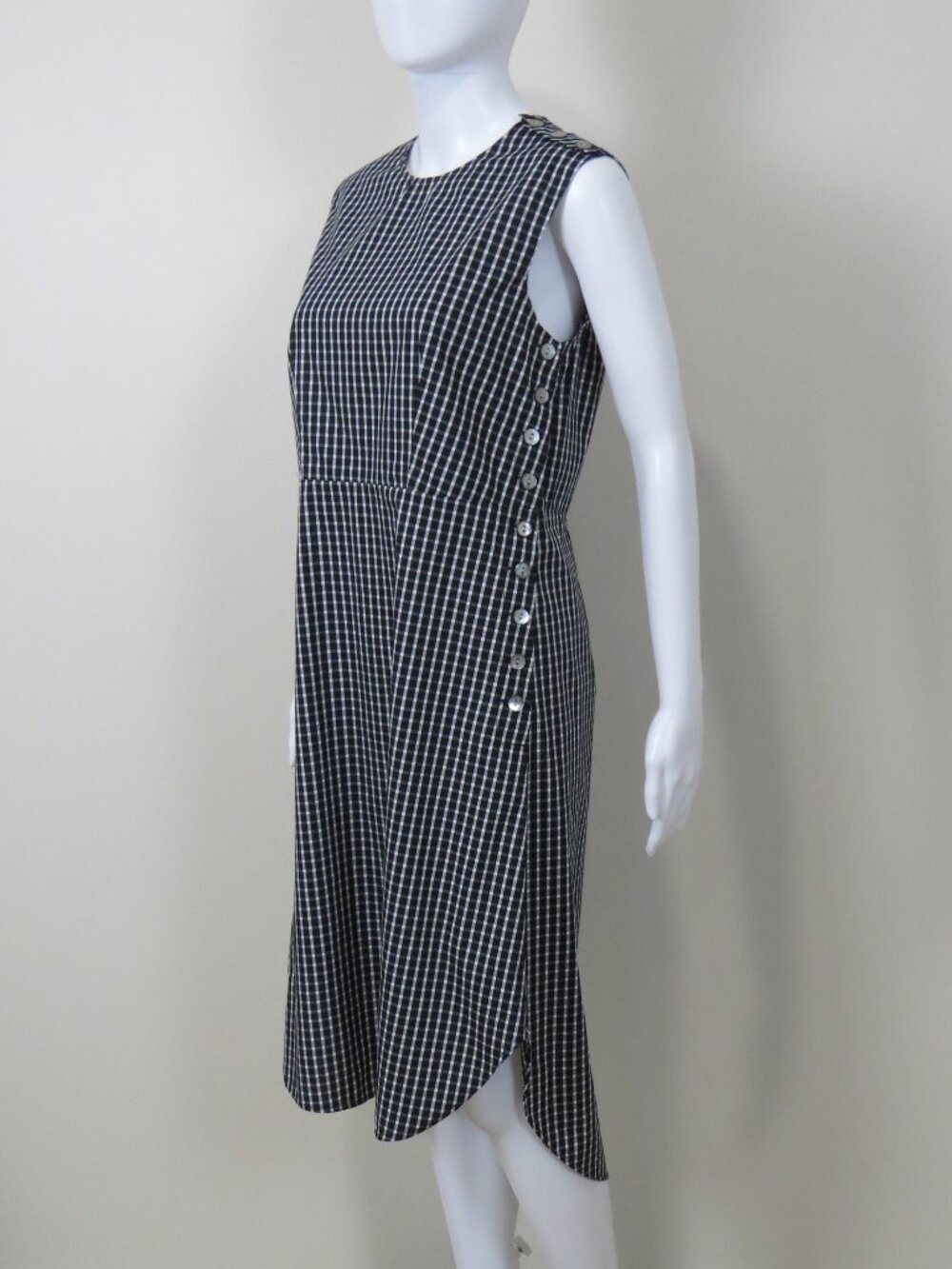 Estelle and Finn Cotton Check Sleeveless Dress SIZE Small Made In USA